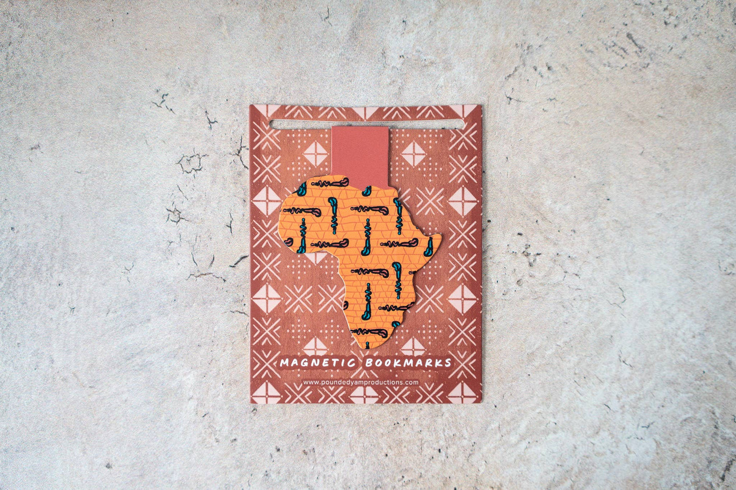Ankara African Print Magnetic Bookmarks - Walking Sticks