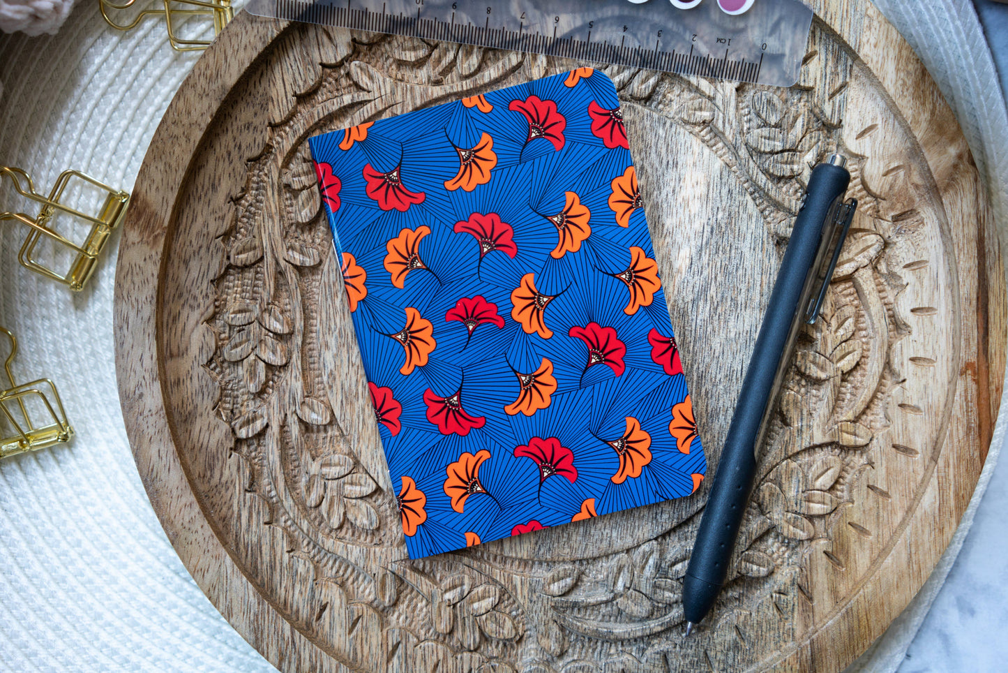African Print Ankara Pocket Notebooks - Wedding Flowers