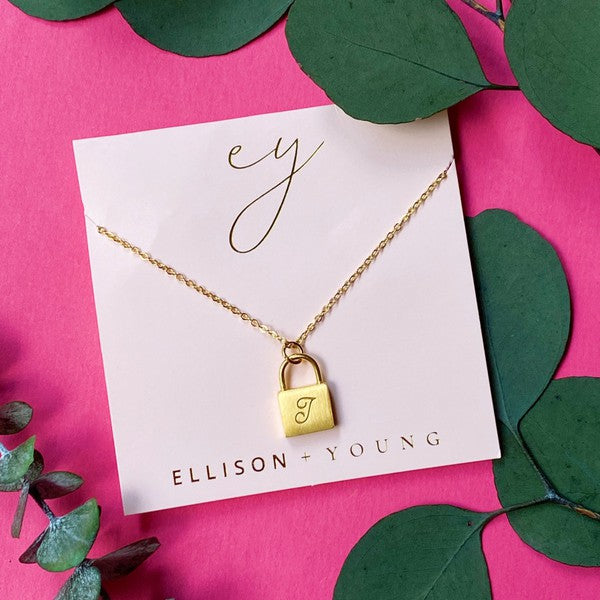 Scripted Notes Locket Initial Necklace - Bella Sevyn