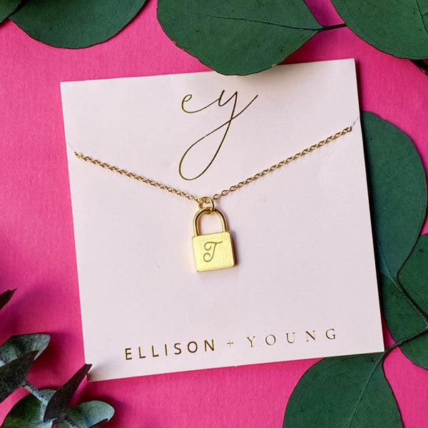 Scripted Notes Locket Initial Necklace - Bella Sevyn