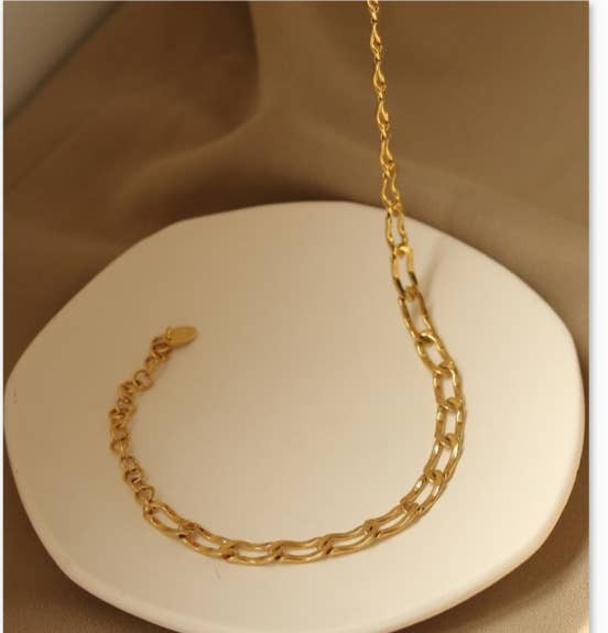 18k Gold Plated Choker Necklace - Bella Sevyn