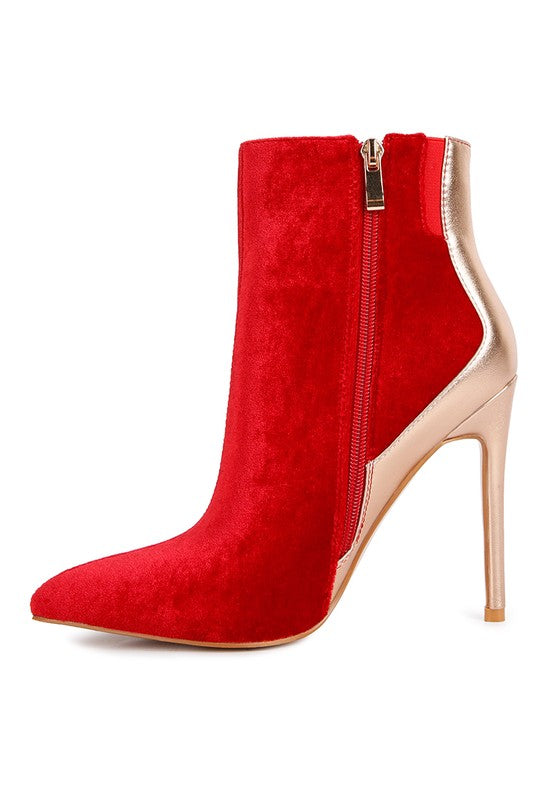 Metallic Highlight Ankle Boots - Bella Sevyn