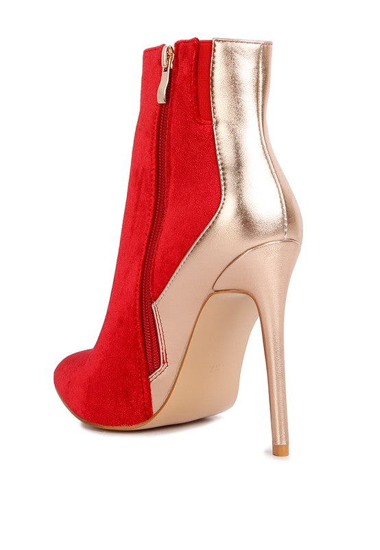 Metallic Highlight Ankle Boots - Bella Sevyn