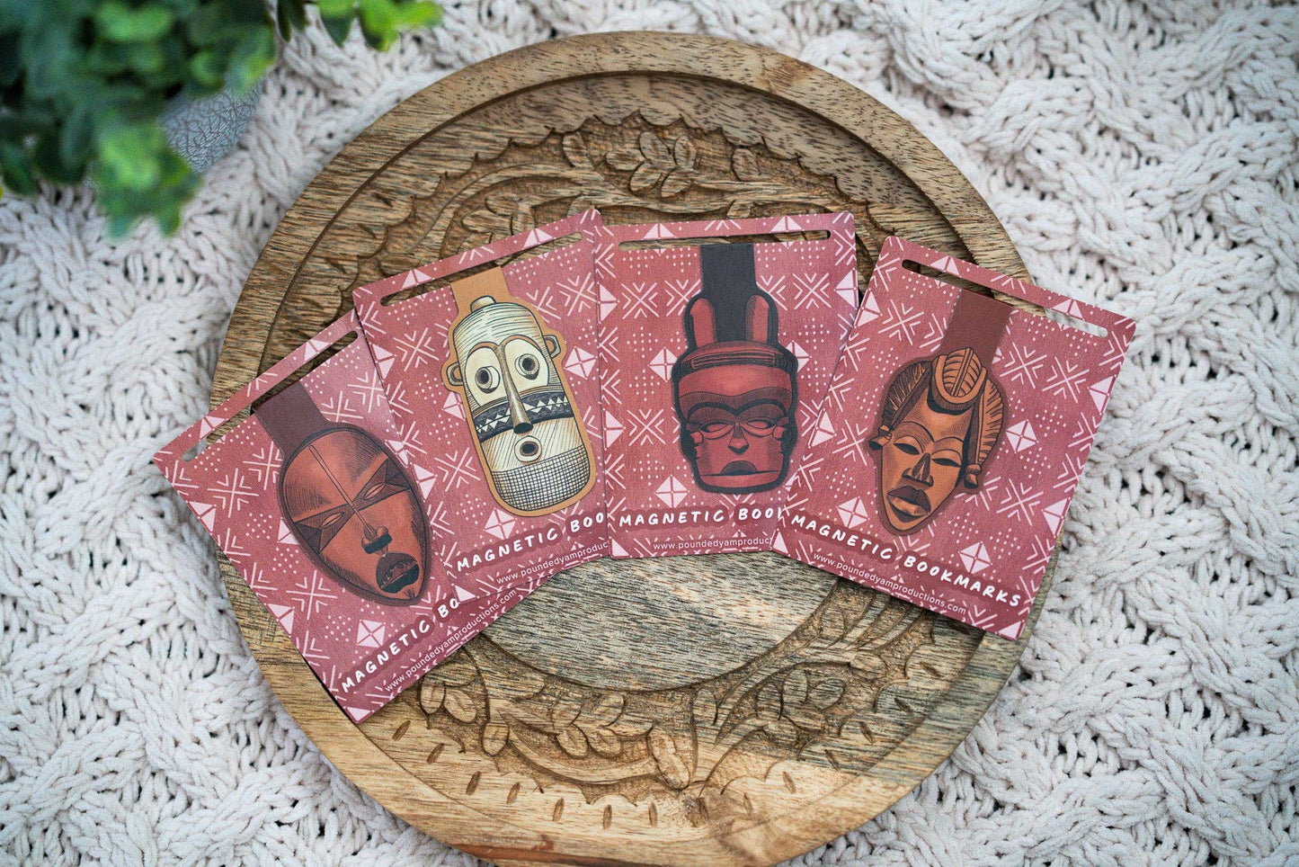 African Masks Magnetic Bookmarks - Tribal
