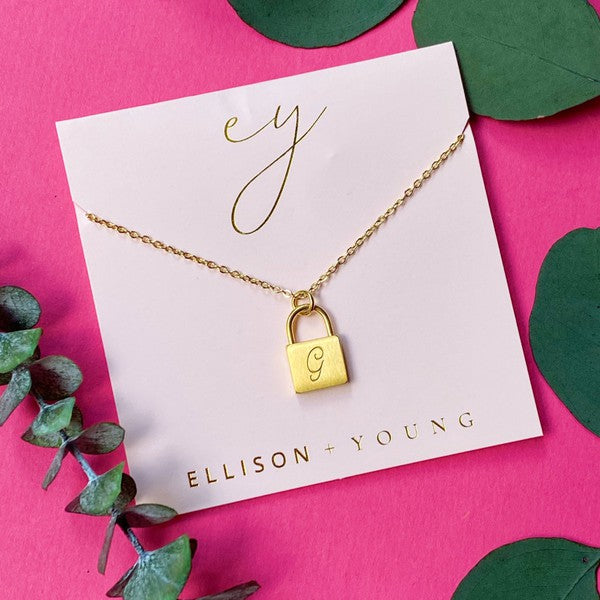 Scripted Notes Locket Initial Necklace - Bella Sevyn