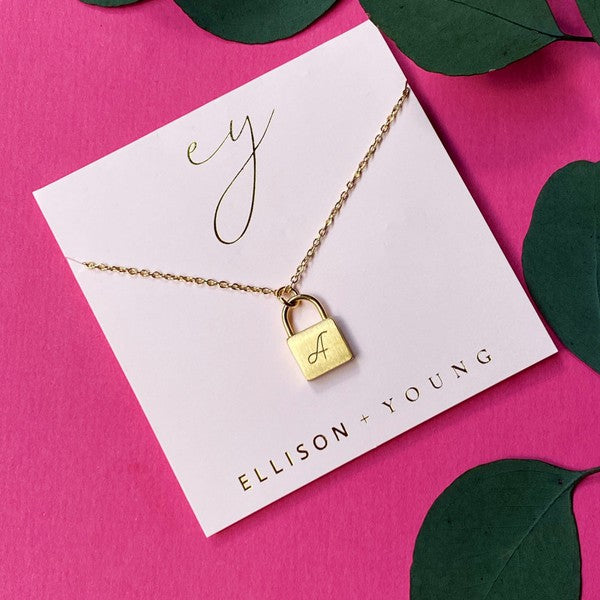 Scripted Notes Locket Initial Necklace - Bella Sevyn