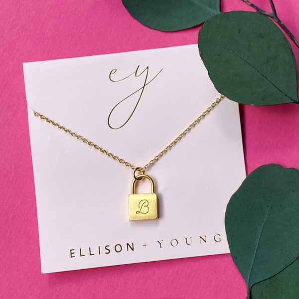 Scripted Notes Locket Initial Necklace - Bella Sevyn