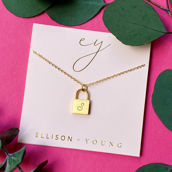 Scripted Notes Locket Initial Necklace - Bella Sevyn