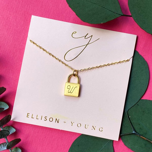 Scripted Notes Locket Initial Necklace - Bella Sevyn