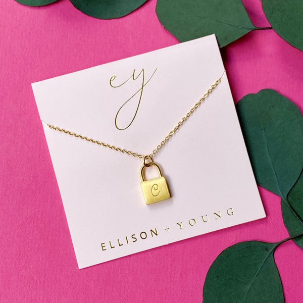 Scripted Notes Locket Initial Necklace - Bella Sevyn
