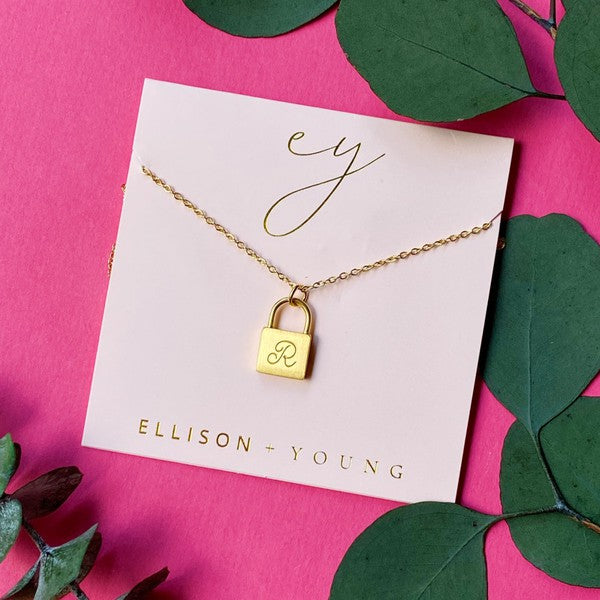 Scripted Notes Locket Initial Necklace - Bella Sevyn