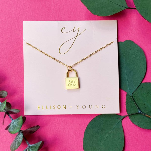 Scripted Notes Locket Initial Necklace - Bella Sevyn