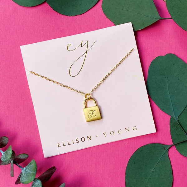 Scripted Notes Locket Initial Necklace - Bella Sevyn