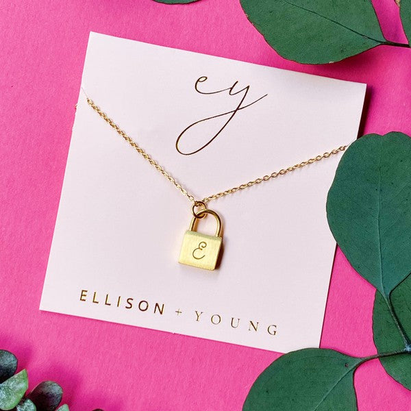 Scripted Notes Locket Initial Necklace - Bella Sevyn