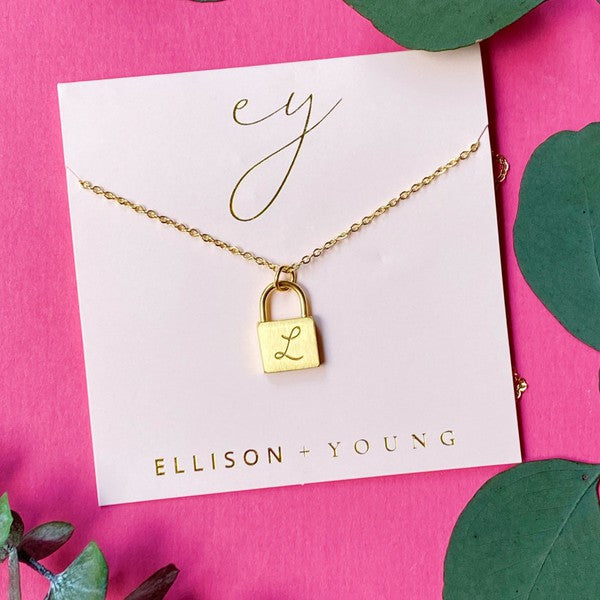 Scripted Notes Locket Initial Necklace - Bella Sevyn