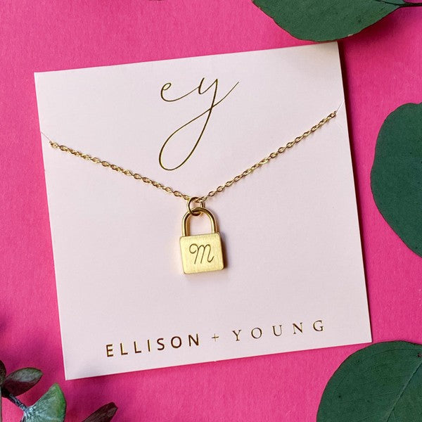 Scripted Notes Locket Initial Necklace - Bella Sevyn
