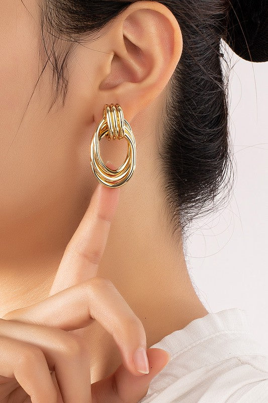 Trio Knot and Hoop Earrings - Bella Sevyn