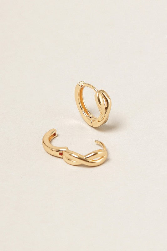 14K Gold Dipped Infinity Hoop Earrings - Bella Sevyn