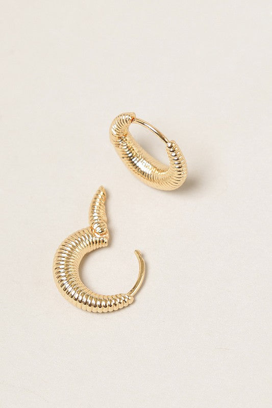 14K Gold Dipped Hoop Earrings - Bella Sevyn