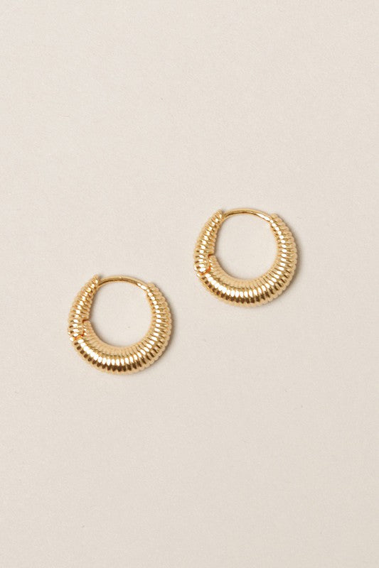 14K Gold Dipped Hoop Earrings - Bella Sevyn