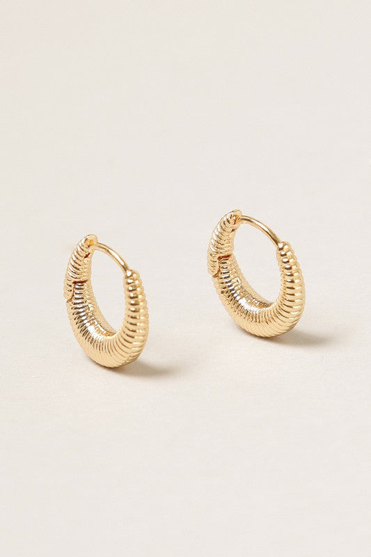 14K Gold Dipped Hoop Earrings - Bella Sevyn